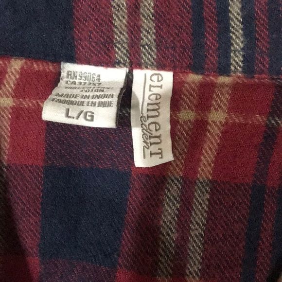 Element Eden red plaid cinch waist flannel - Picture 6 of 8